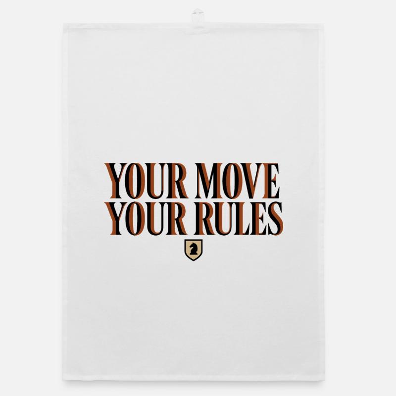 Échecs Ton Coup Tes Règles - Design Cavalier Torchon bio