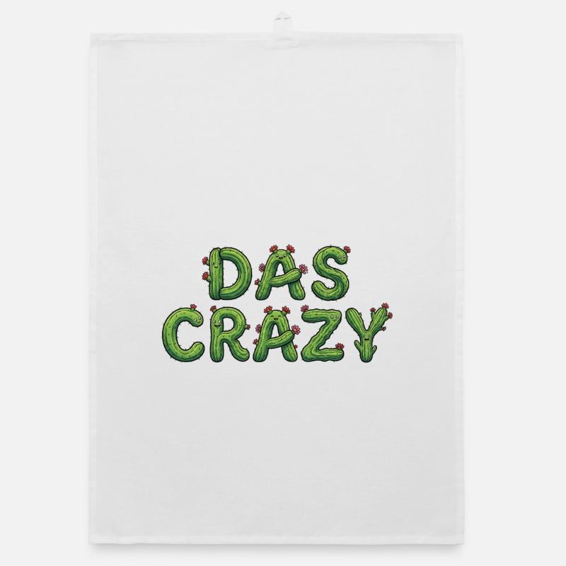 THE CRAZY Cactus Meme Saying Organic dish towel