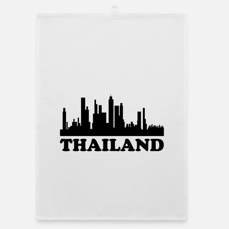 Thailand Skyline Organic dish towel