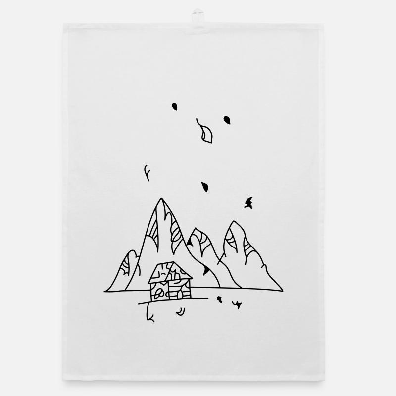 Montagne - Torchon bio - blanc
