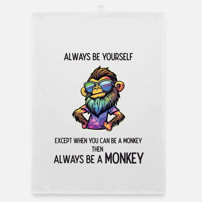 Sei immer ein Affe Organic Geschirrtuch