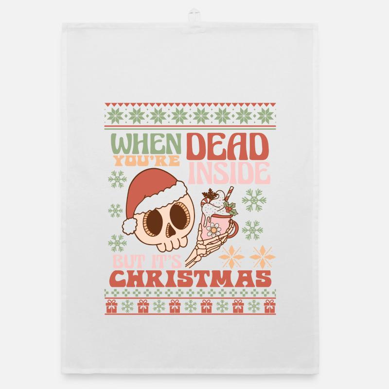 Hässlicher Weihnachtspullover Organic Geschirrtuch