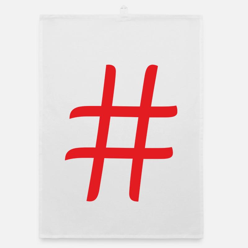 hashtag - Organic Geschirrtuch - Weiß