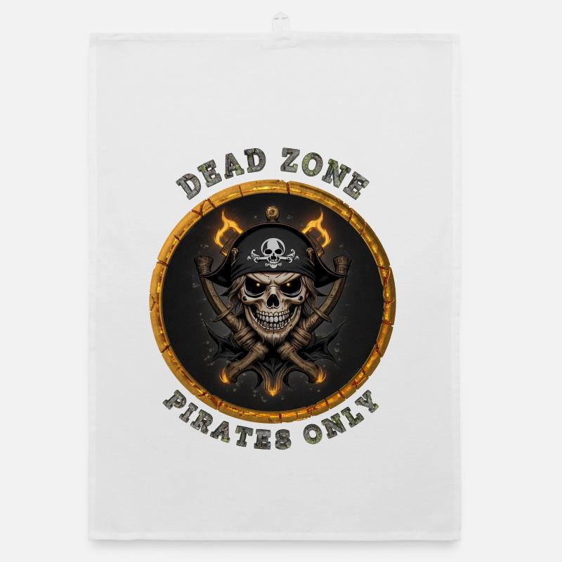 Dead Zone v1 - Organic Geschirrtuch - Weiß