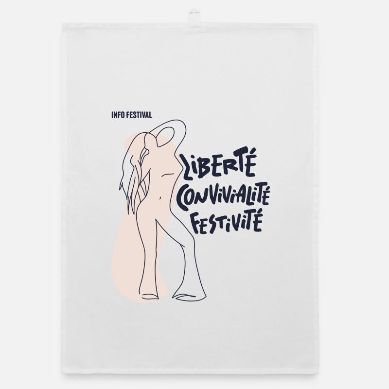 Fühl dich frei Mädchen Organic Geschirrtuch