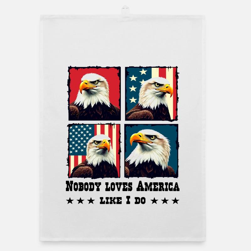 Bald eagle Organic dish towel