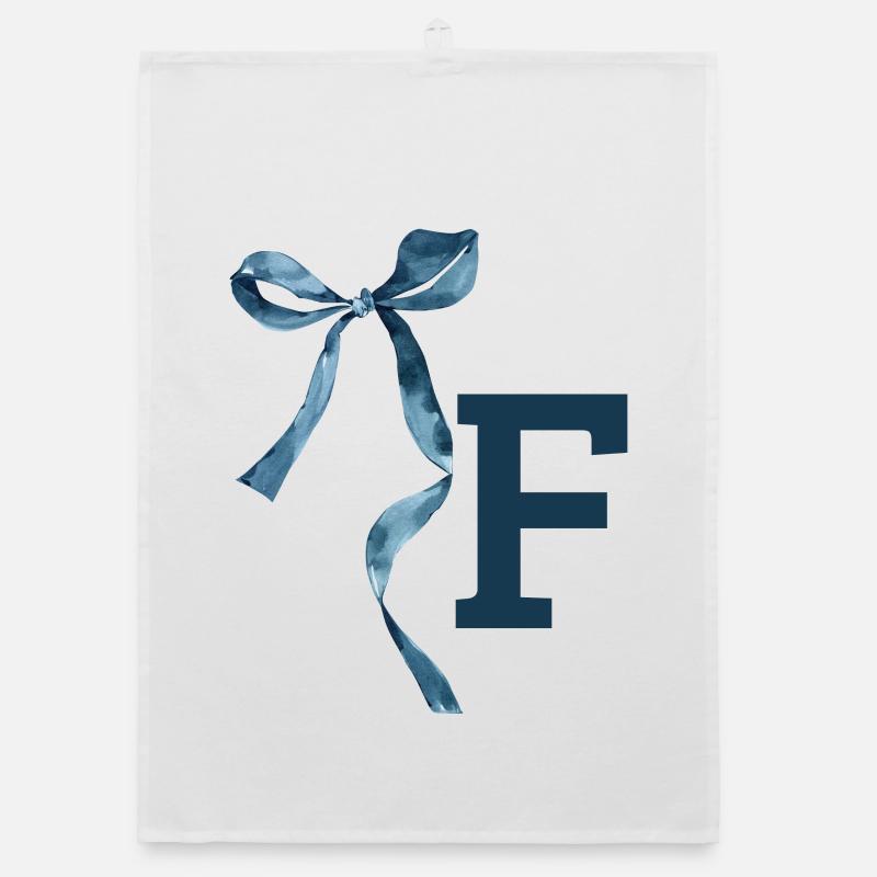 Monogramm f Geschenkidee Organic Geschirrtuch