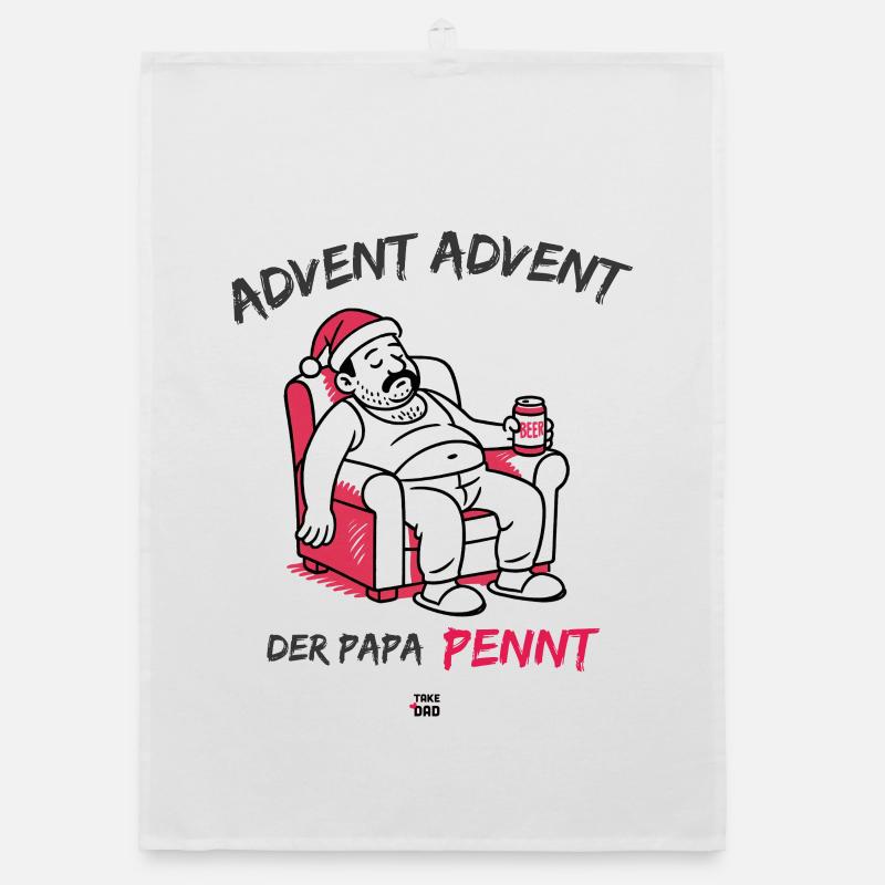 Advent, Advent, dad sleeps Organic dish towel