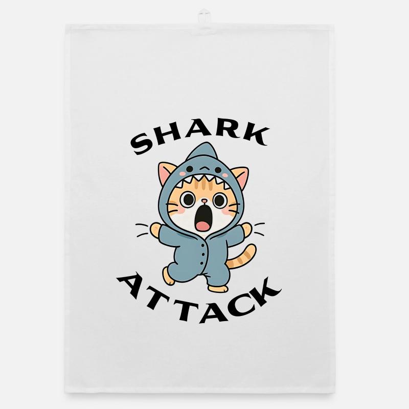 Shark Attack Organic dish towel