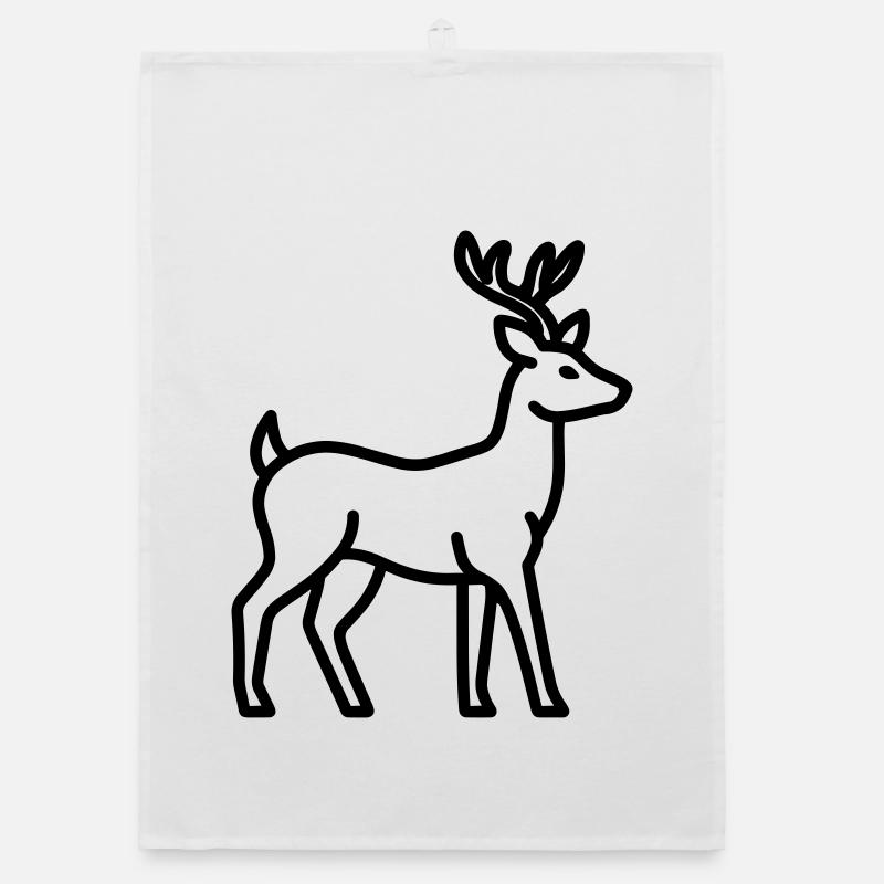 deer Organic dish towel