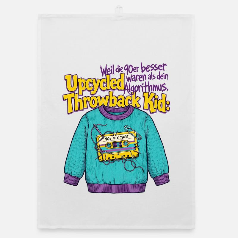 90s Upcycled Throwback Retro Cassette Organic dish towel