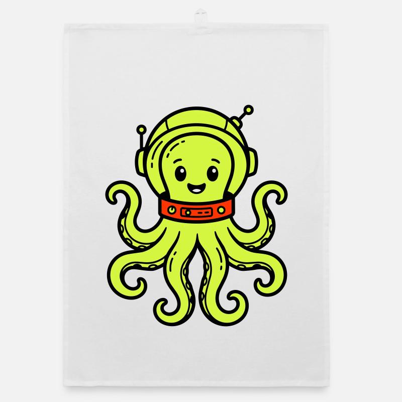 Niedlicher Alien Organic Geschirrtuch