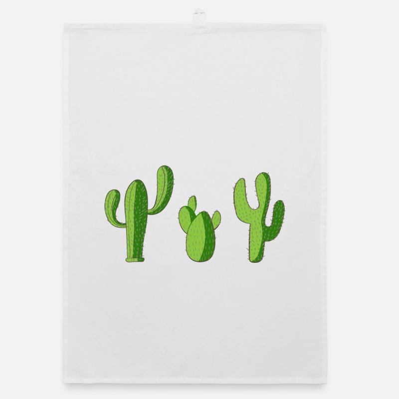 Cactus - Torchon bio - blanc