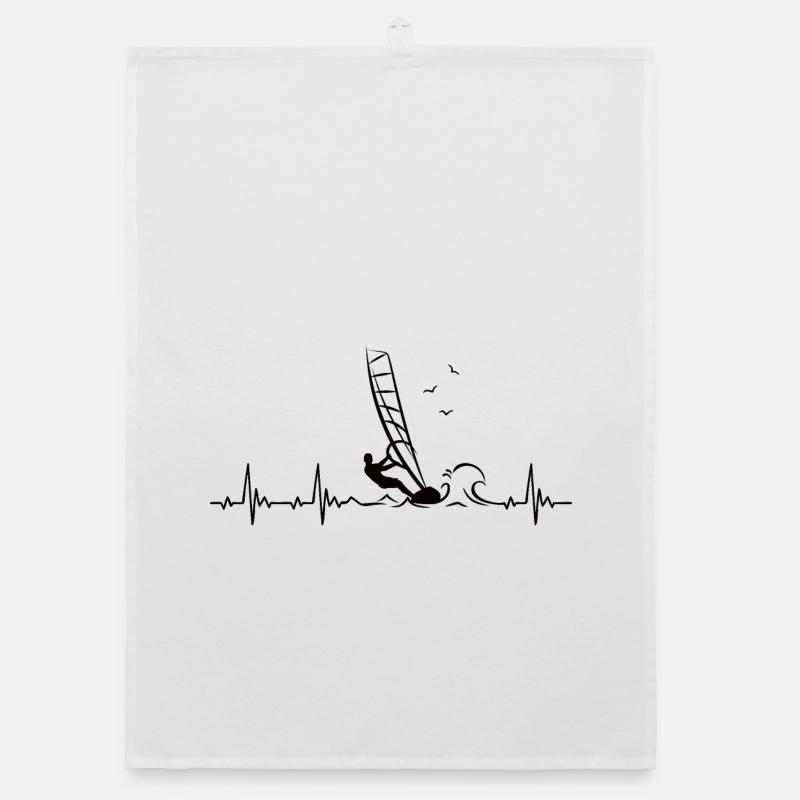 Windsurfing Heartbeat avec Windsurfer Pulse Frequency Torchon bio