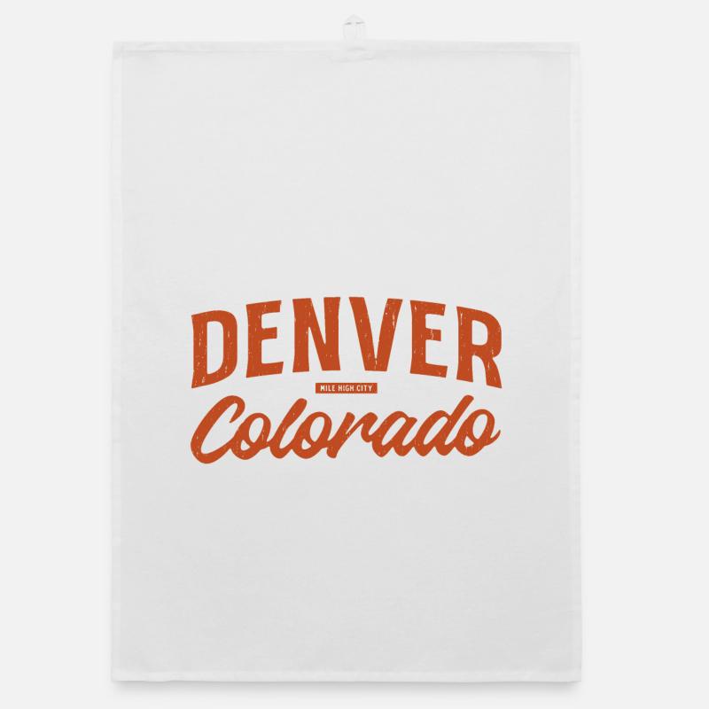 Logo rétro Script de Denver, Colorado Torchon bio