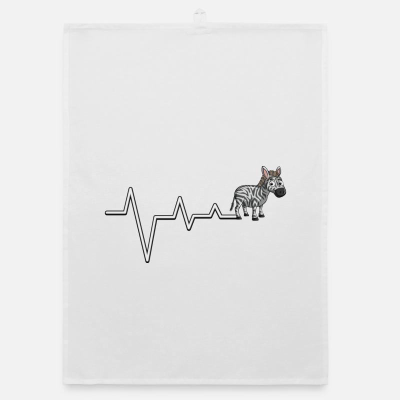 Zebra ECG Line Tee Organic dish towel
