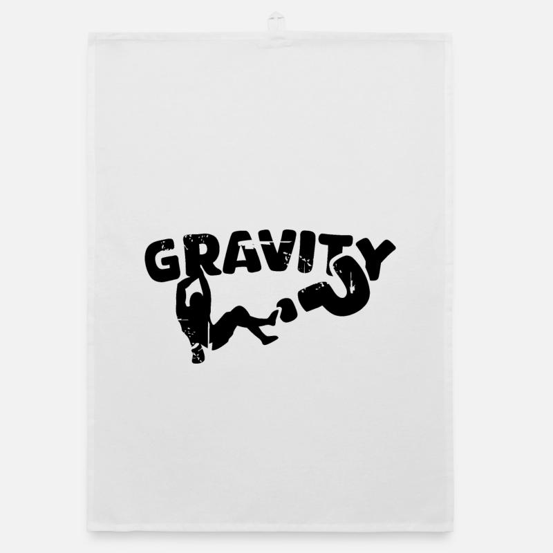 boulder climbing gravity symbol logo training cup Organic dish towel