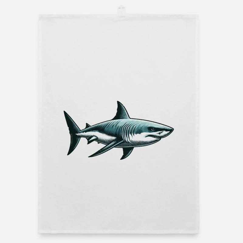 Grand requin blanc Torchon bio