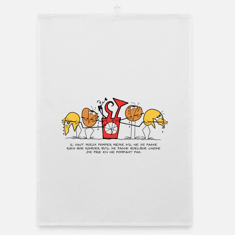 Die Shadoks, ein Leben voller Pumpen! Organic Geschirrtuch