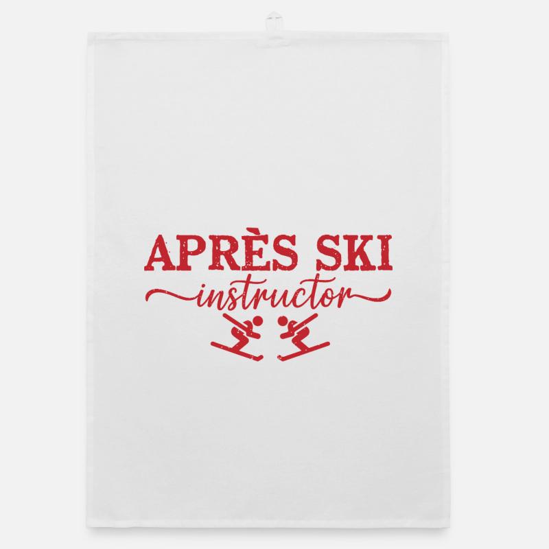 Après Ski Instructor Skilehrer Organic dish towel