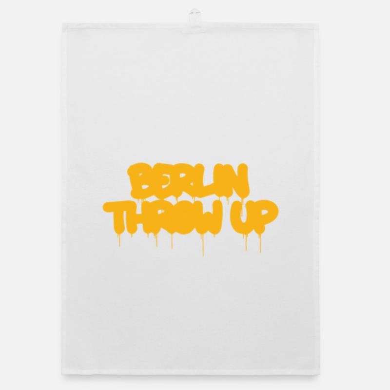 Neon Graffiti Drop Letters Berlin Organic dish towel