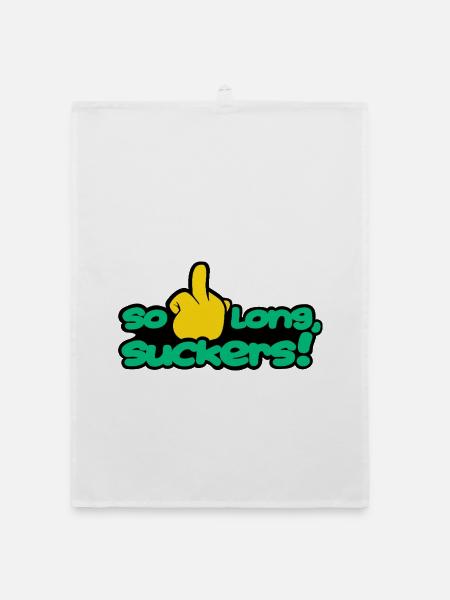solongsuckers2_green - Organic Geschirrtuch - Weiß - Vorne