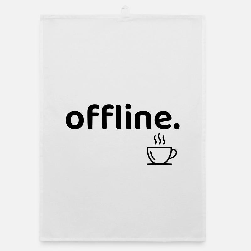 Offline minimalistisches Kaffee-Hemd Organic Geschirrtuch