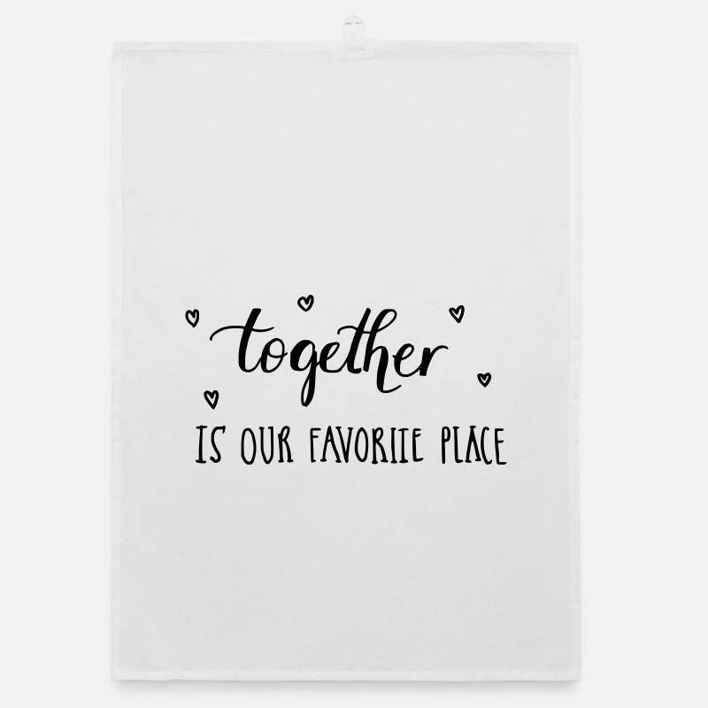 Ensemble est notre endroit préféré - l’amour Torchon bio