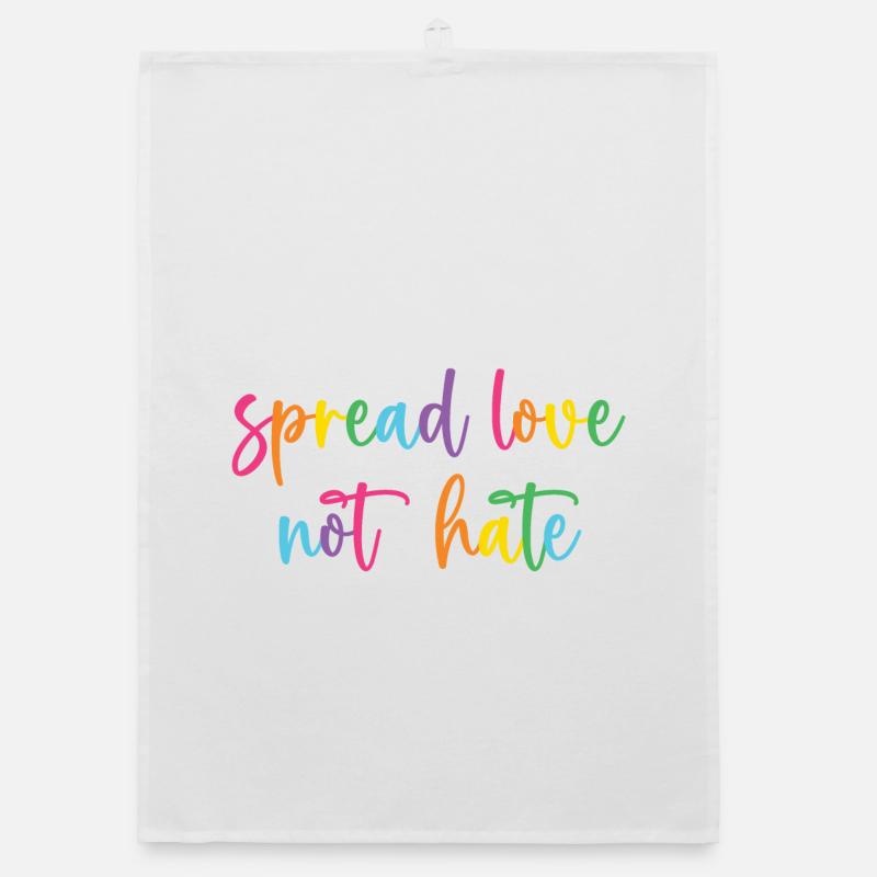 Pride Month - Spread Love Not Hate Organic dish towel