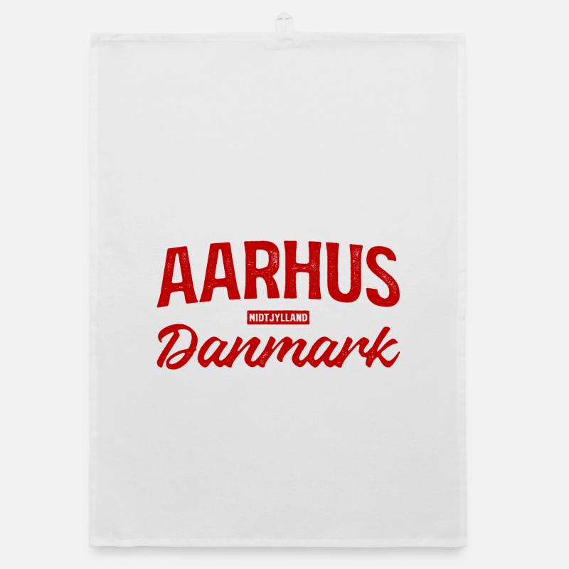 Aarhus Danmark Lettering Retro Organic dish towel