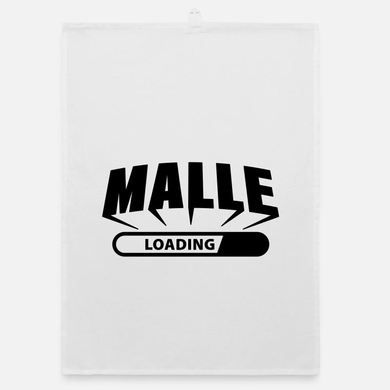Malle loading - Organic Geschirrtuch - Weiß