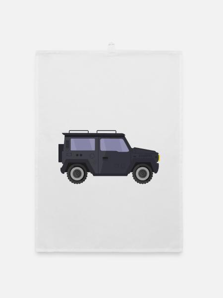 Jeep - Organic dish towel - white - Front