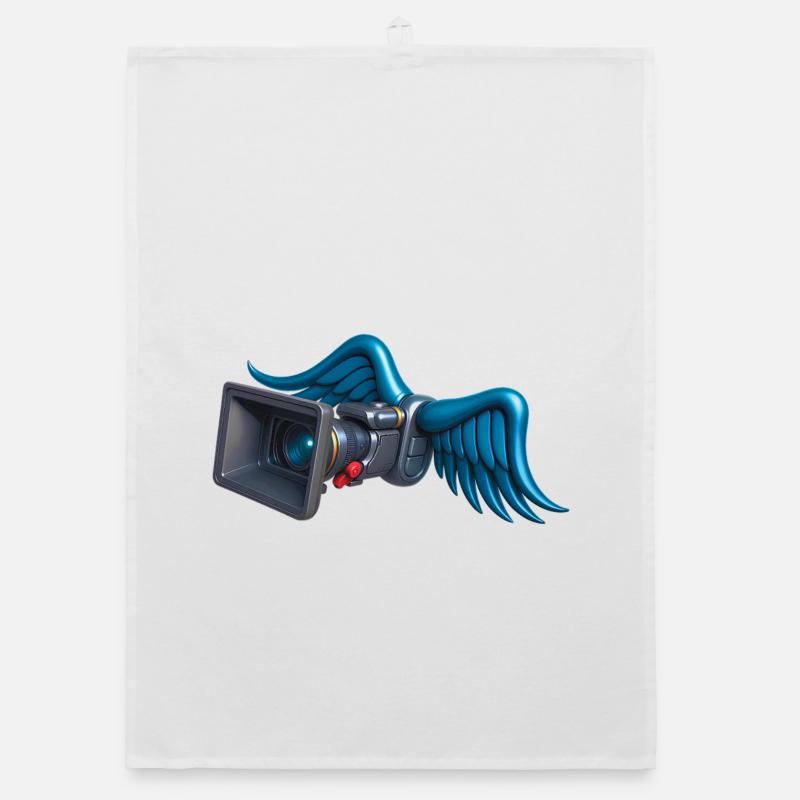 ANGELIC CAM - sound & vision - Organic dish towel - white
