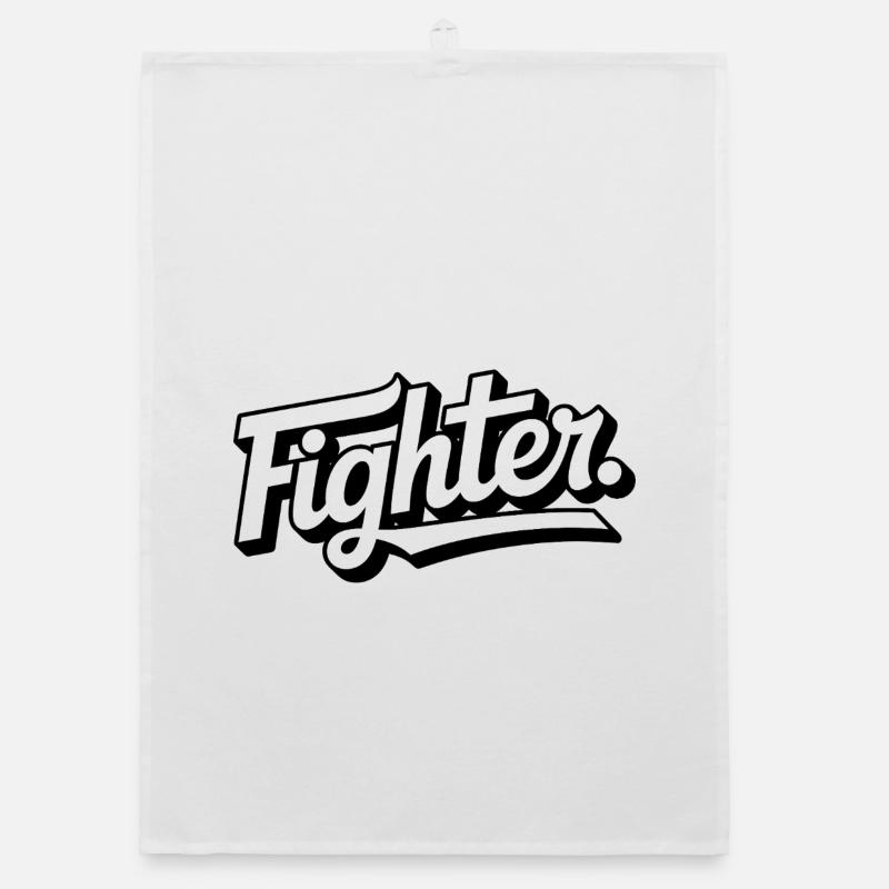 fighter. Clean lettering Organic dish towel