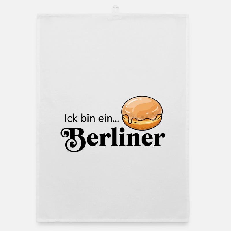 Ick bin ein Berliner Statement Kult Kostüm Organic Geschirrtuch
