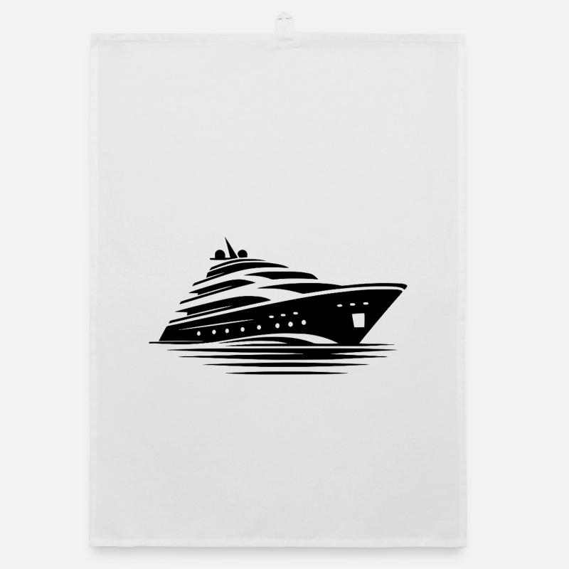 Cruise Dreams on the High Seas Cruise Mode On - Organic dish towel - white