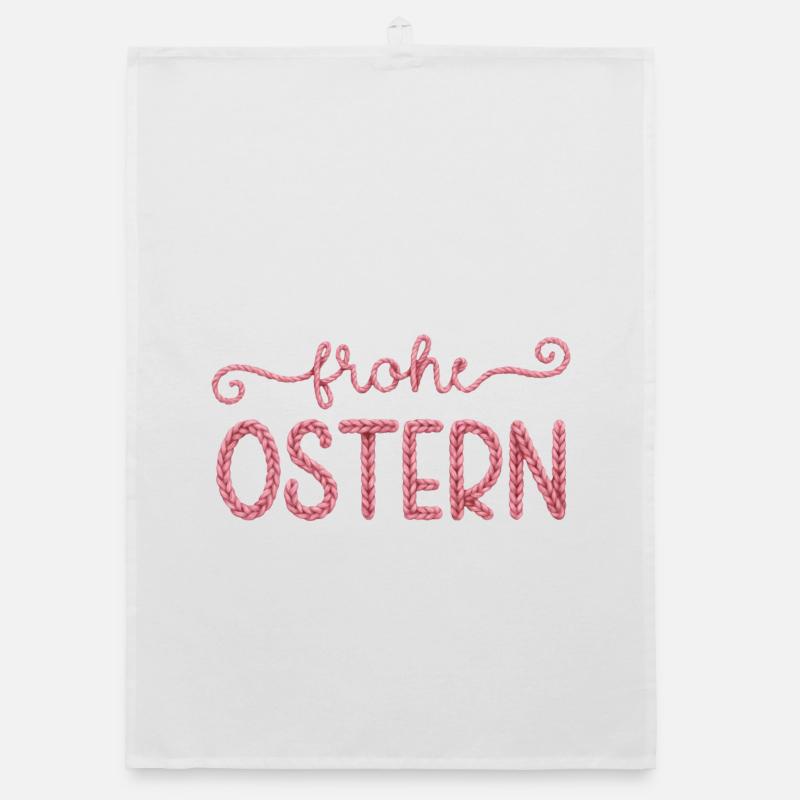 Frohe Ostern Organic Geschirrtuch