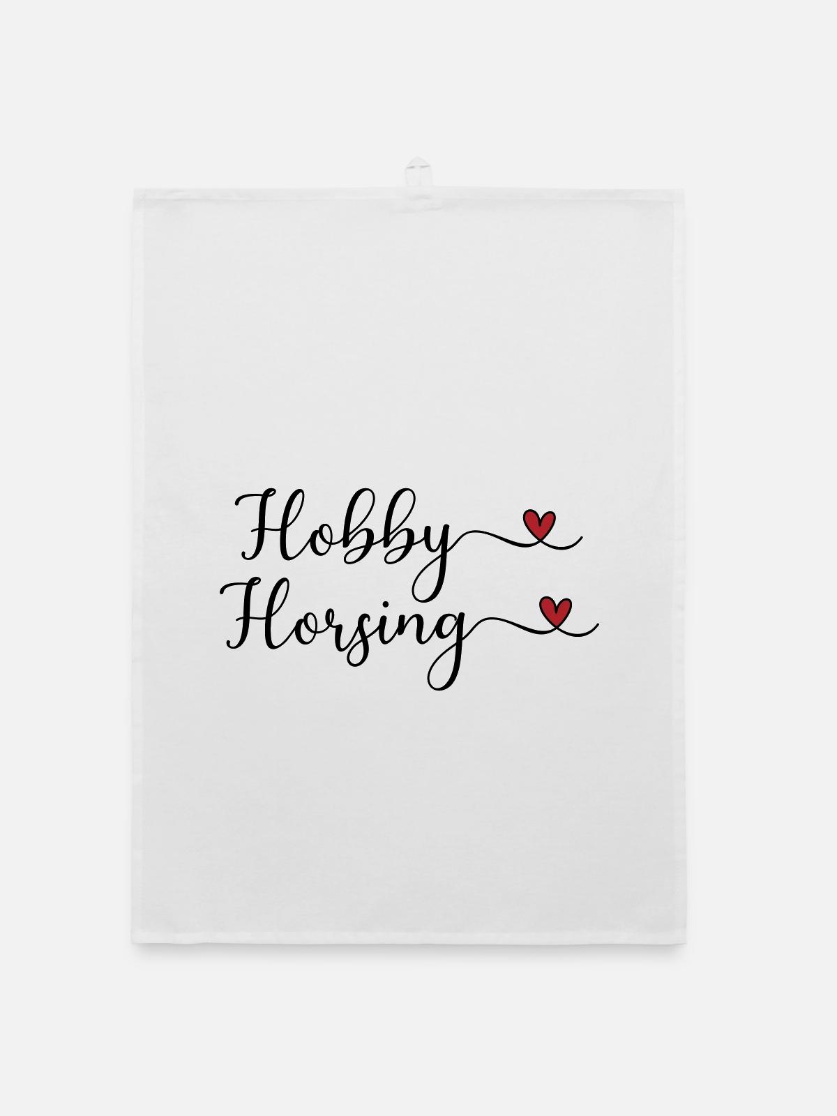 Hobby Horsing - Organic Geschirrtuch - Weiß - Vorne
