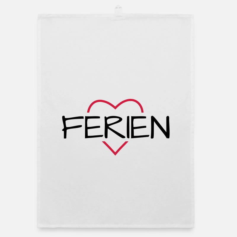 Ferien - Organic Geschirrtuch - Weiß