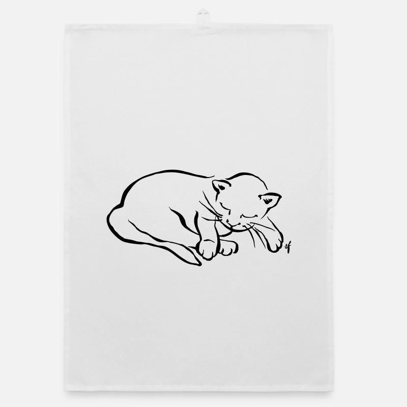 Mon petit chat dort Torchon bio