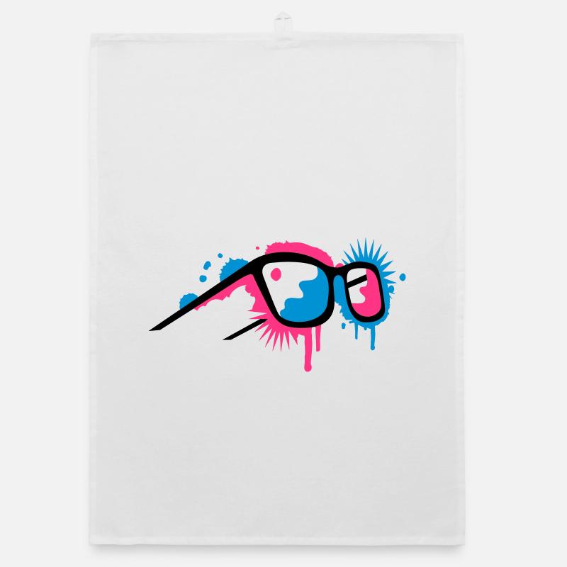 Lunettes 3D dans un style de graffiti Torchon bio