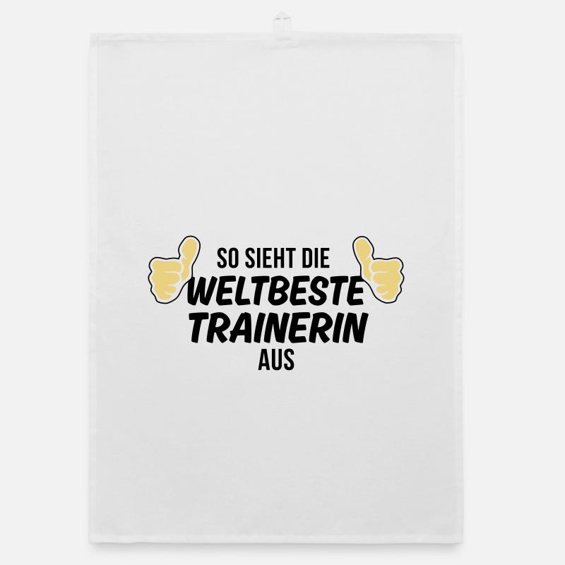 die weltbeste trainerin Organic Geschirrtuch
