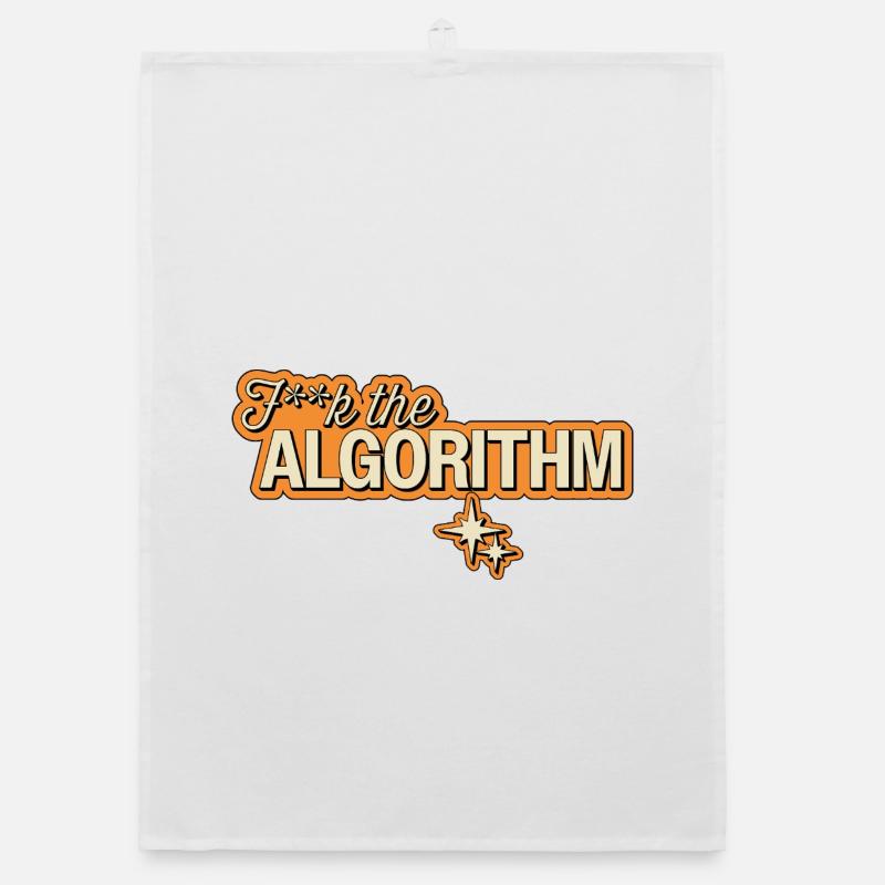 Fk the Algorithm – Digital Rebellion - Organic dish towel - white