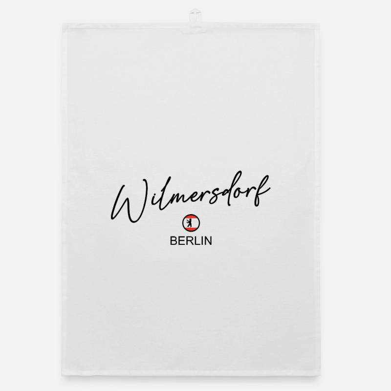 Wilmersdorf - Drapeau de Berlin - Ours de Berlin Torchon bio