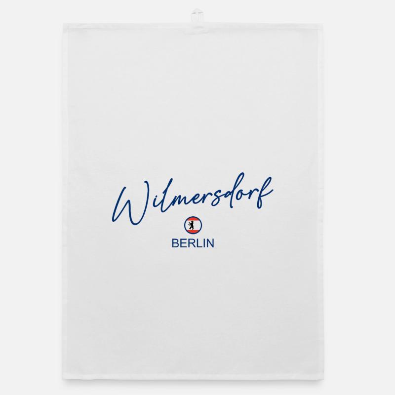 Wilmersdorf - Drapeau de Berlin - Ours de Berlin Torchon bio