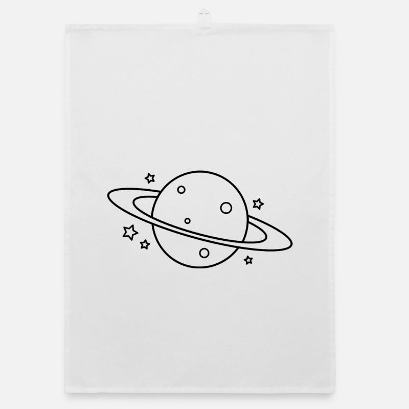 Planet - Organic Geschirrtuch - Weiß