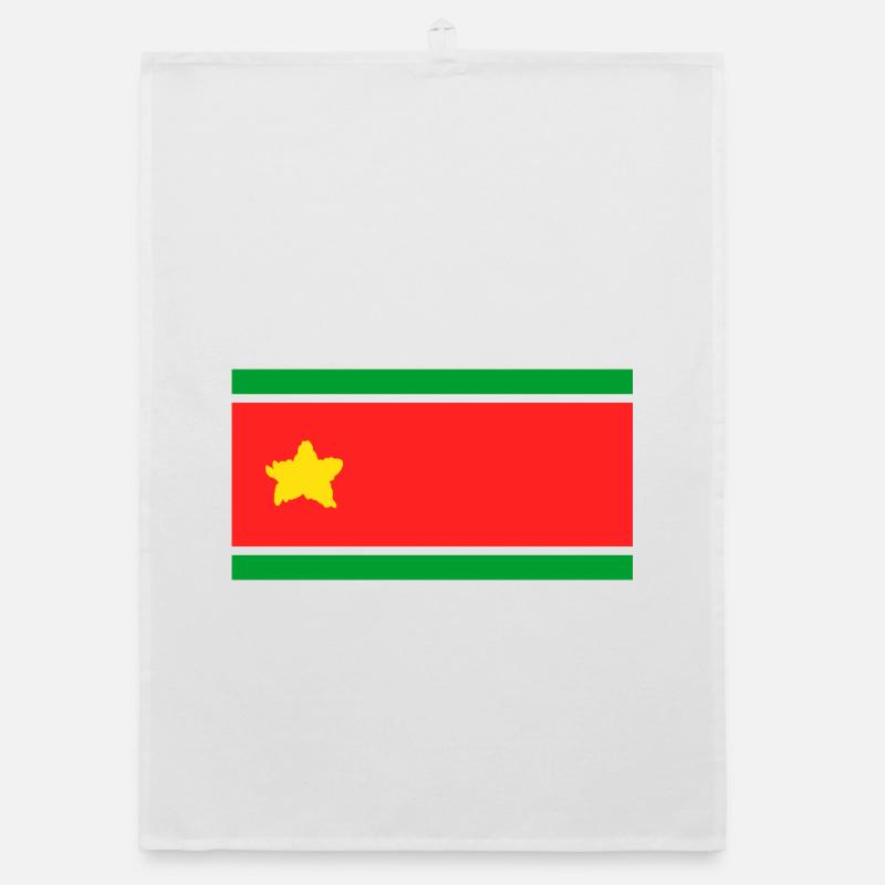 Drapeau de la Guadeloupe dans une étoile déchirée Torchon bio