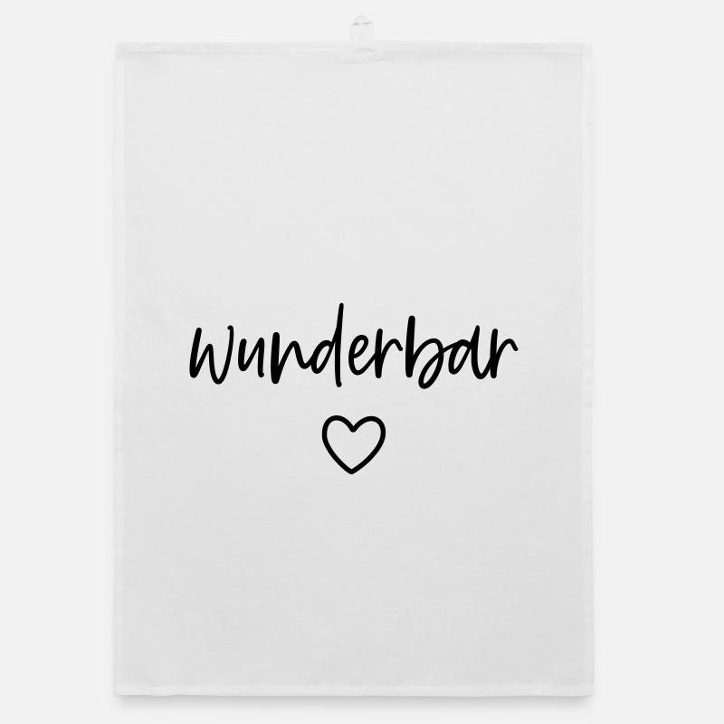 wunderbar Herz Organic Geschirrtuch