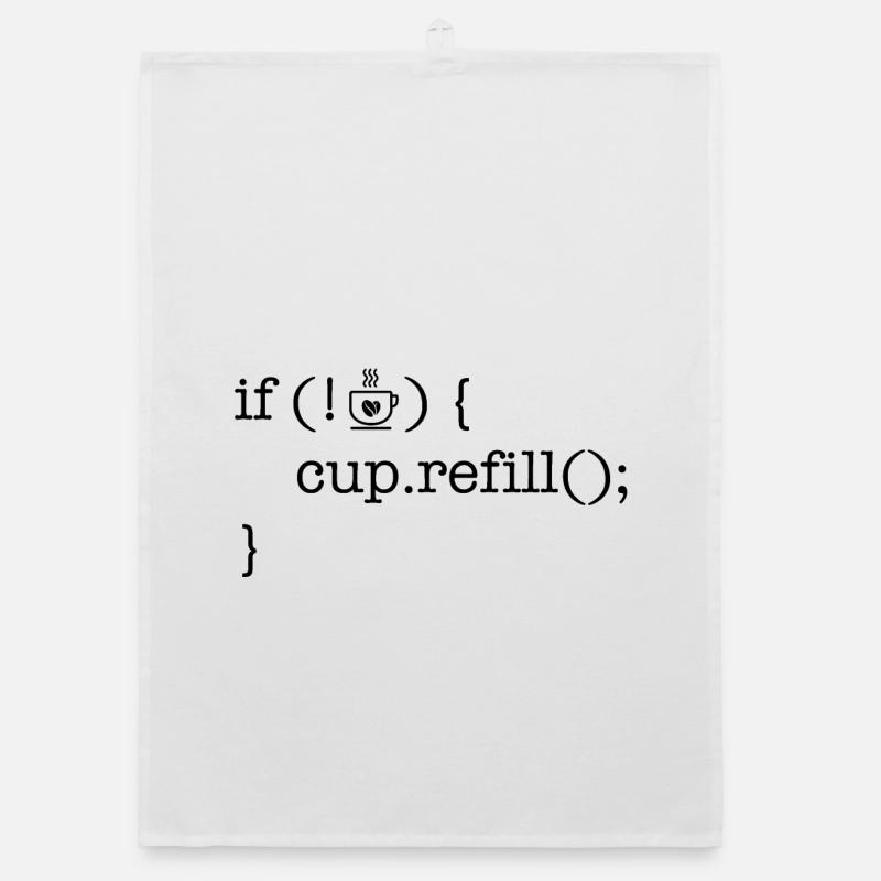 Programmeur de code café amateur de café humour Torchon bio