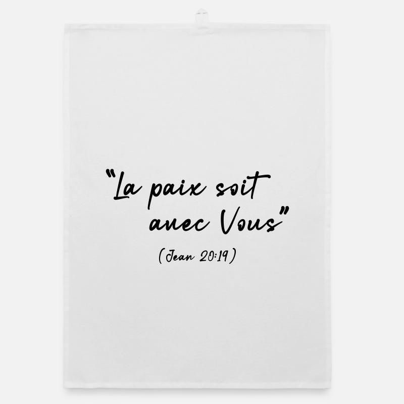 Friede sei mit dir (Johannes 20,19) Organic Geschirrtuch